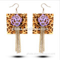 Sexy leopard print hanging earring alloy purl drop earring hook cross earring fashion jewelry earring(EA80022)